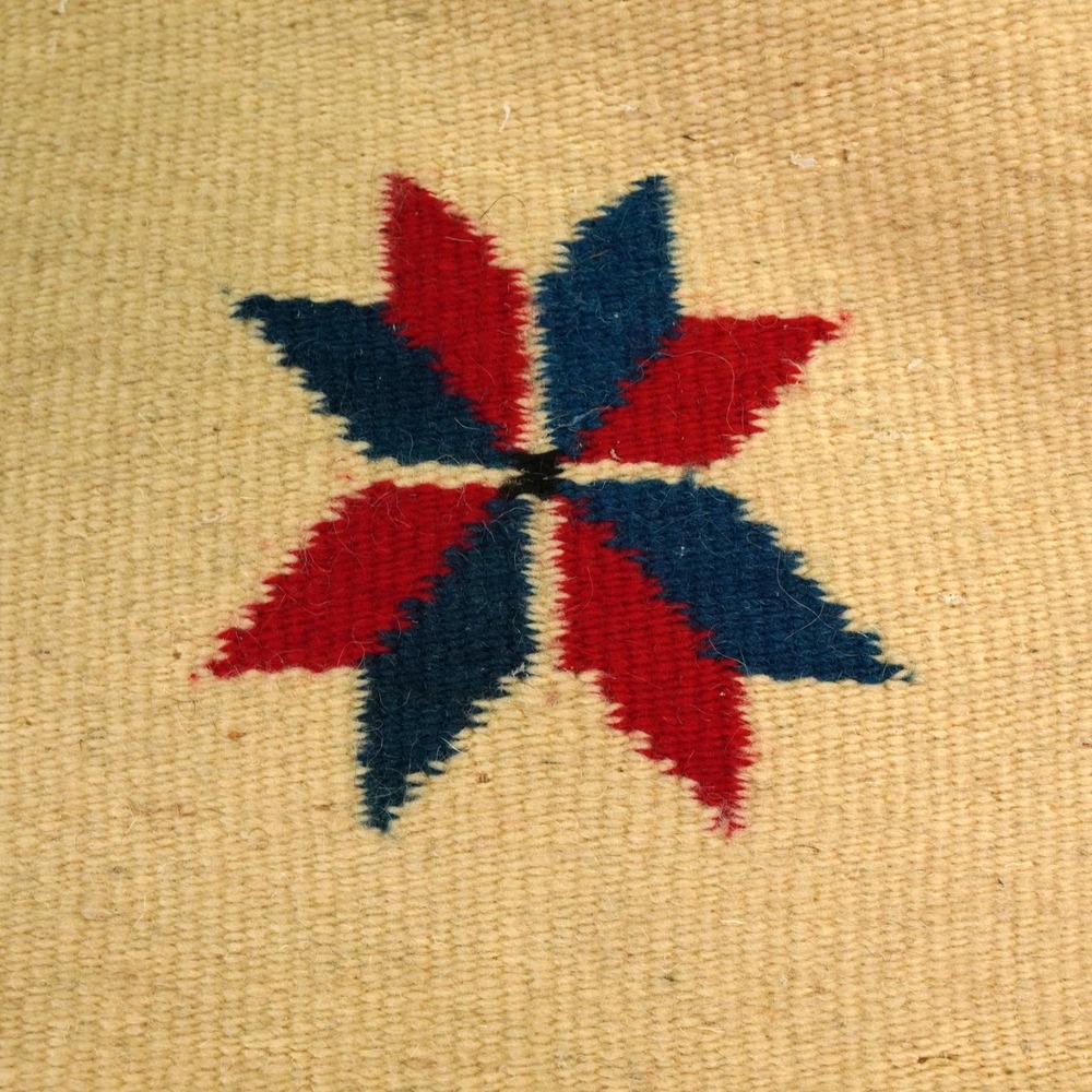 VTG Zapotec Oaxaca Handwoven Wool Gabán Vest Aztec Warrior Greca Band Starburst - Picture 12 of 14